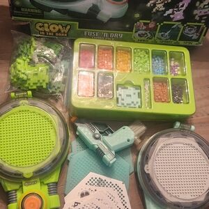 Glow in the Dark Craft Bead Set with Tools- Minecraft Themed
